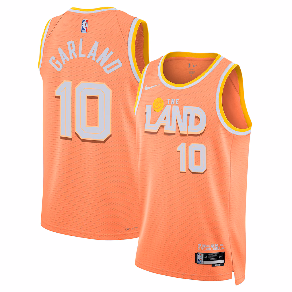 Unisex Cleveland Cavaliers Darius Garland Nike Orange 2025/26 Swingman Jersey - City Edition