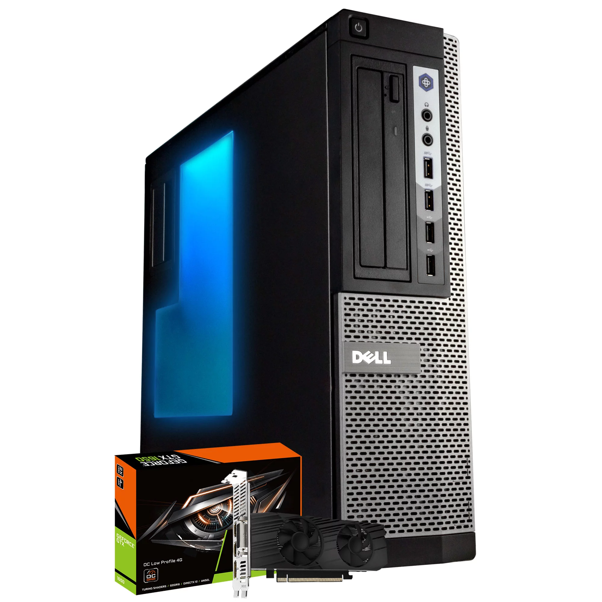 Restored Dell Optiplex 7010 RGB Desktop Computer | Intel i5 (3.20GHz) | GeForce GTX 1650 (4GB) | 32GB DDR3 RAM | 500GB SSD + 4TB HDD | WiFi + BT | Windows 10 Pro | RGB Mouse + Keyboard (Refurbished) - Curated Treasures Market