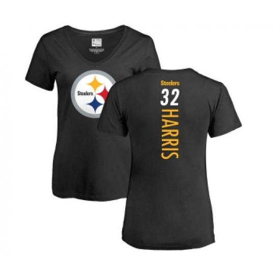 Football Pittsburgh Steelers #32 Franco Harris Black Backer T-Shirt