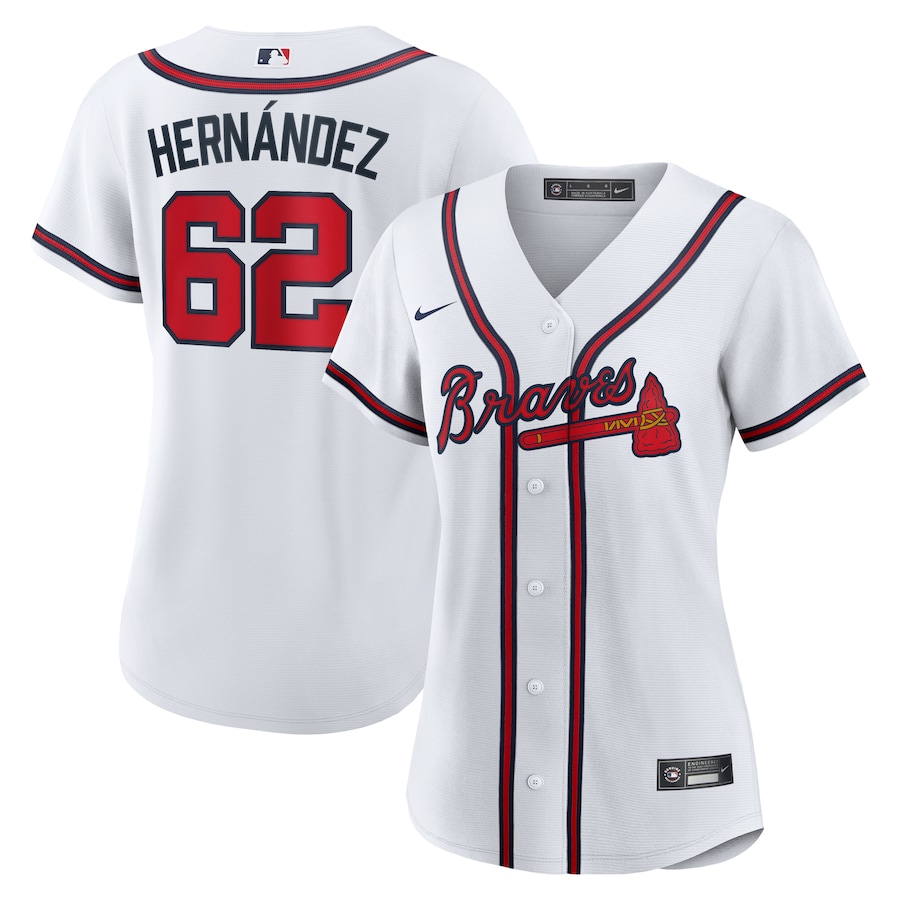 Women's Atlanta Braves Daysbel Hernandez Nike White Home Replica Jersey