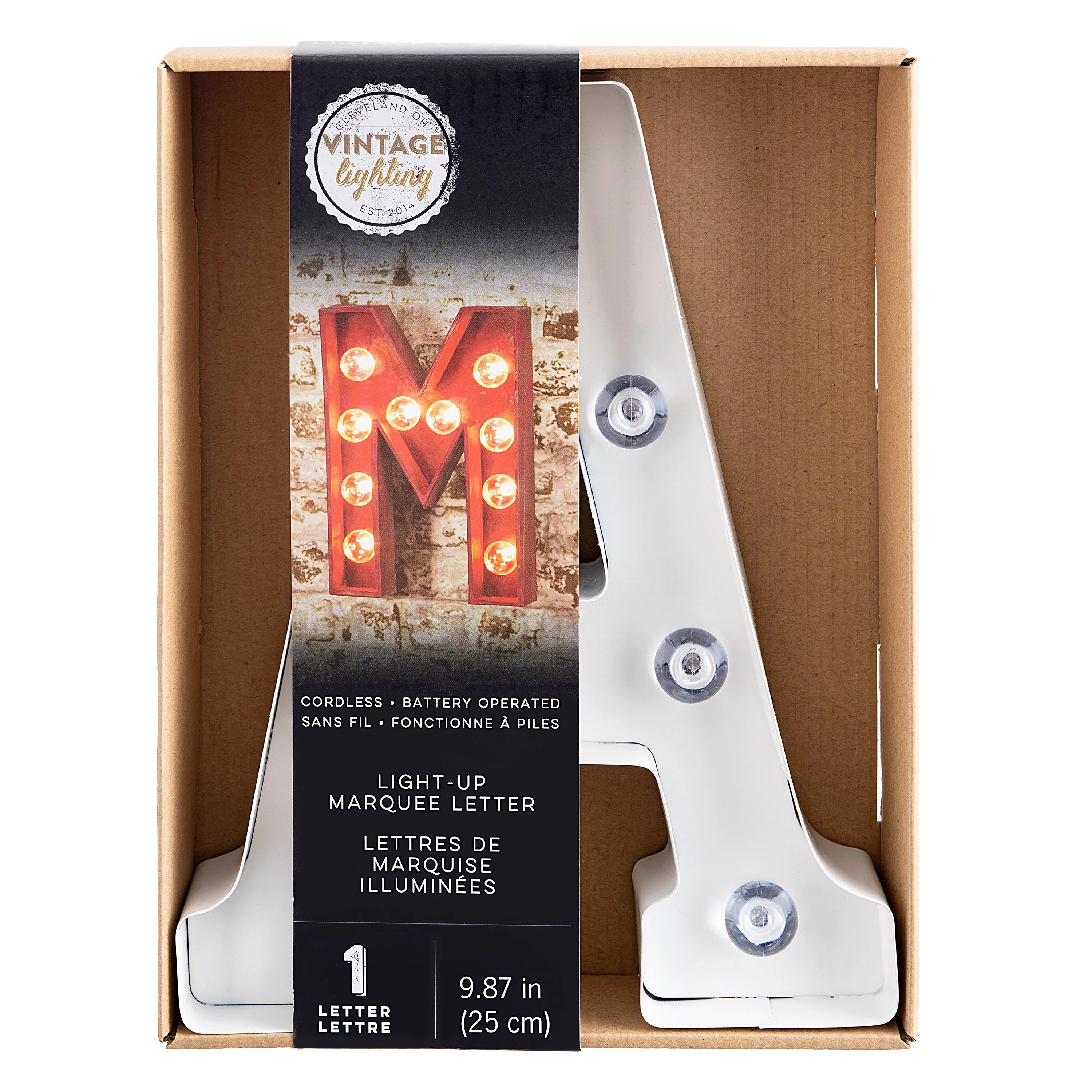 Darice White Light Up Marquee Letter A, 9.875 inches - Curated Treasures Market