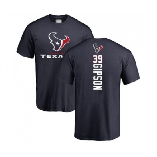 Football Houston Texans #39 Tashaun Gipson Navy Blue Backer T-Shirt