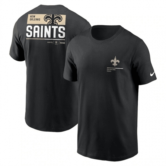 Men's New Orleans Saints Black Team Incline T Shirt
