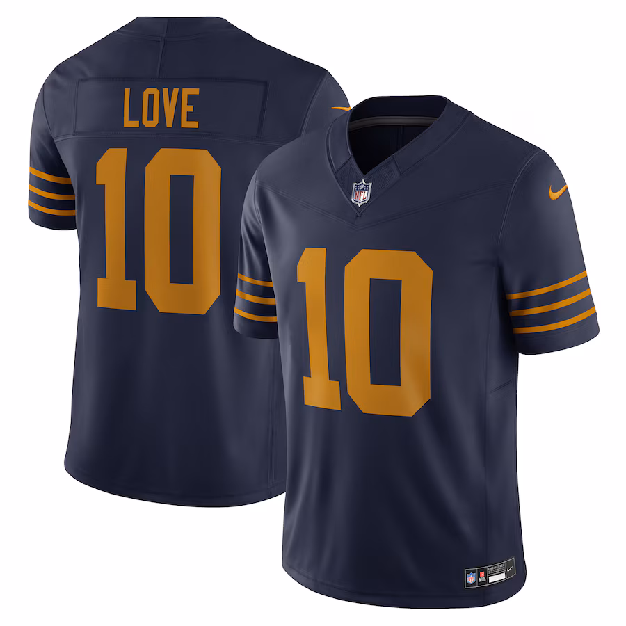 Men's Green Bay Packers Jordan Love Nike Navy The 1923 Classic Vapor F.U.S.E. Limited Jersey