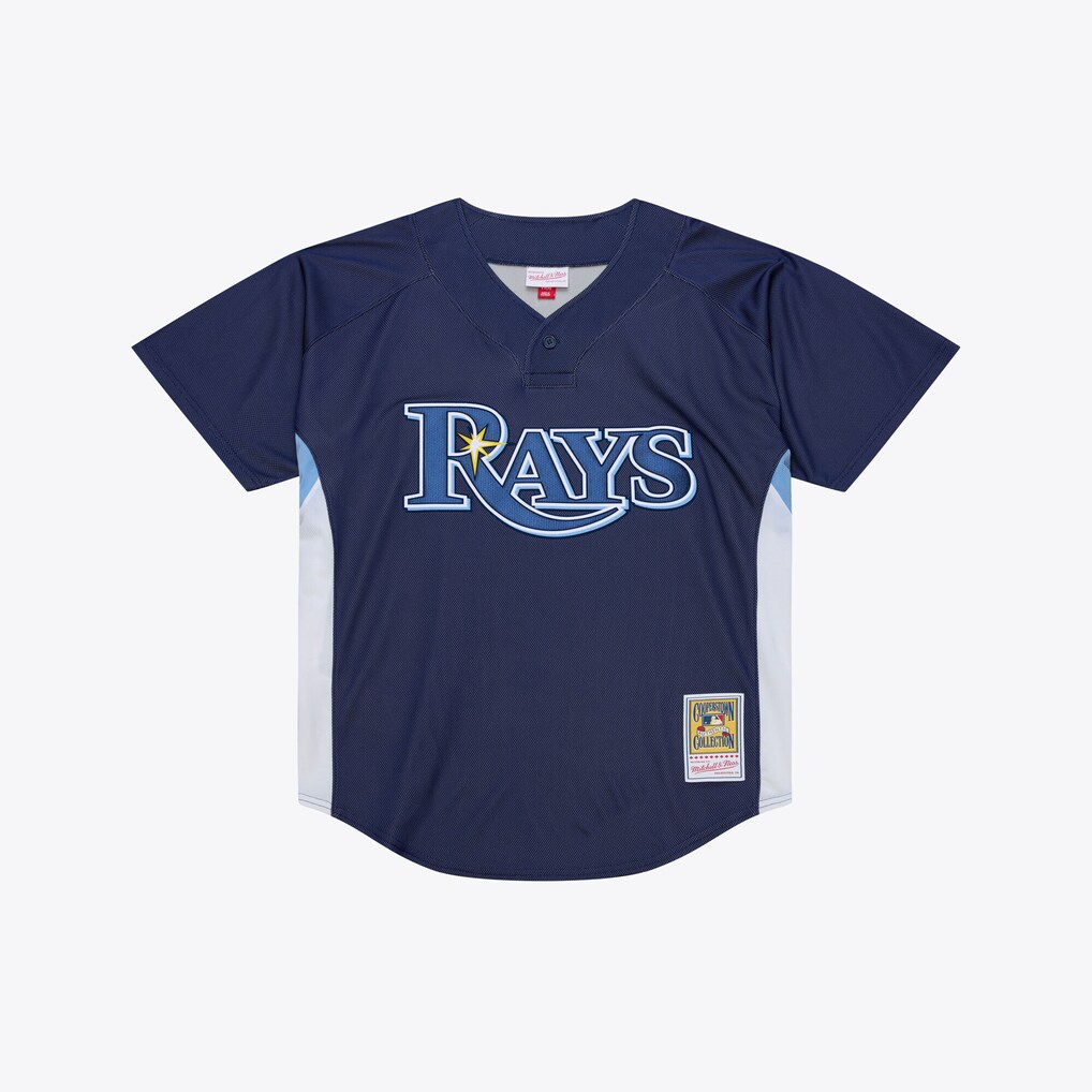 Men's Tampa Bay Rays Evan Longoria Mitchell & Ness Navy Authentic Batting Practice Jersey