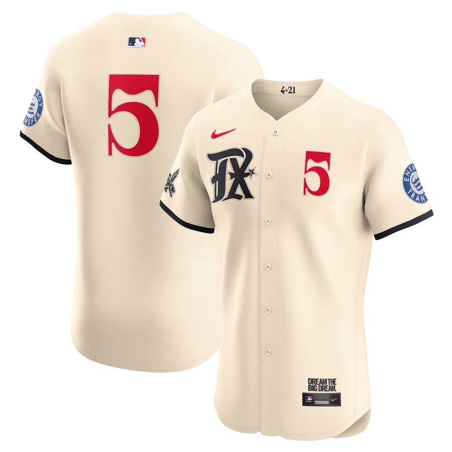 Men's Texas Rangers Corey Seager Nike Cream City Connect Elite Jersey