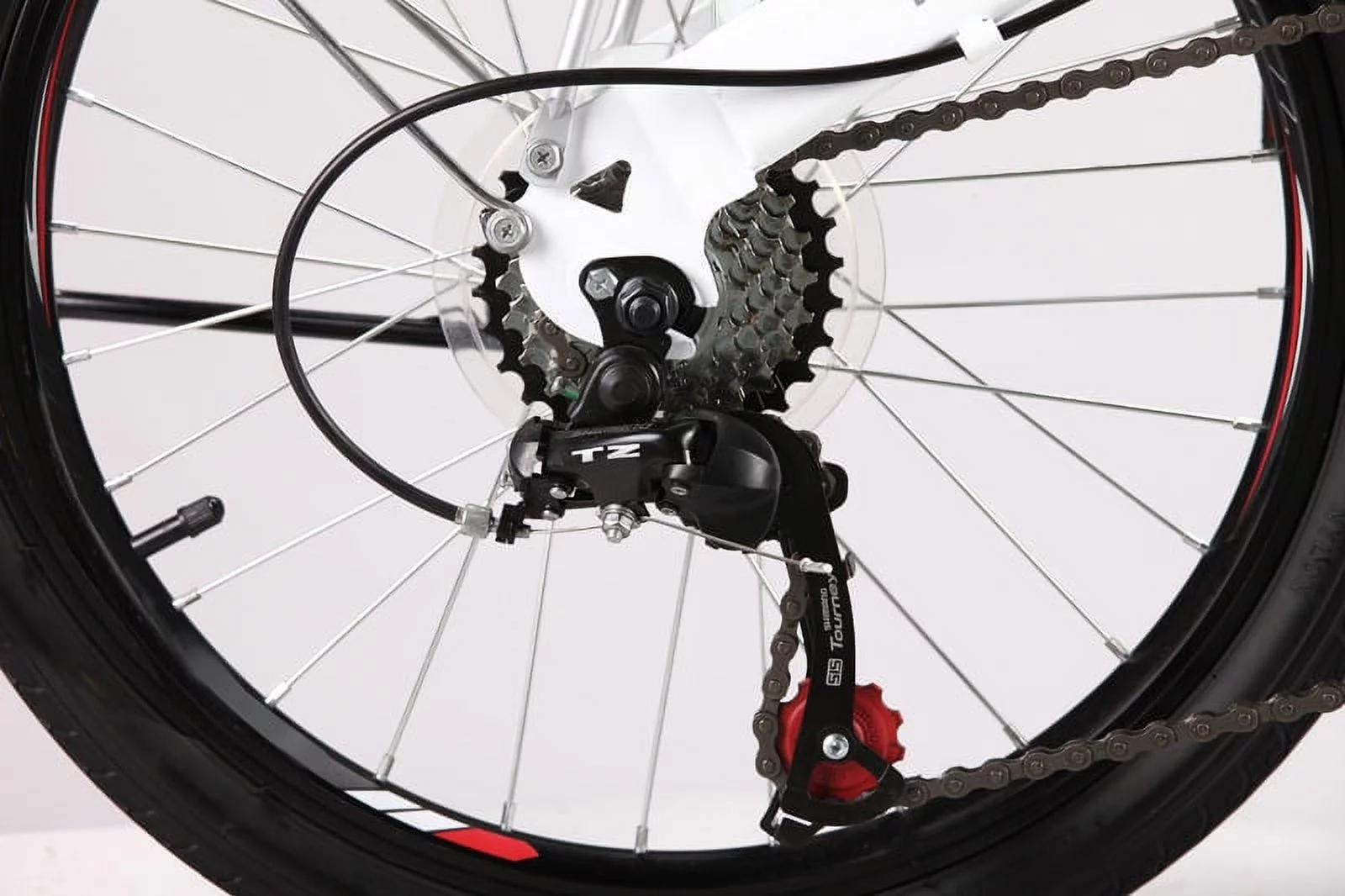 Xspec 20 7 Speed City Folding Compact Bike Bicycle Urban Commuter Shimano, White