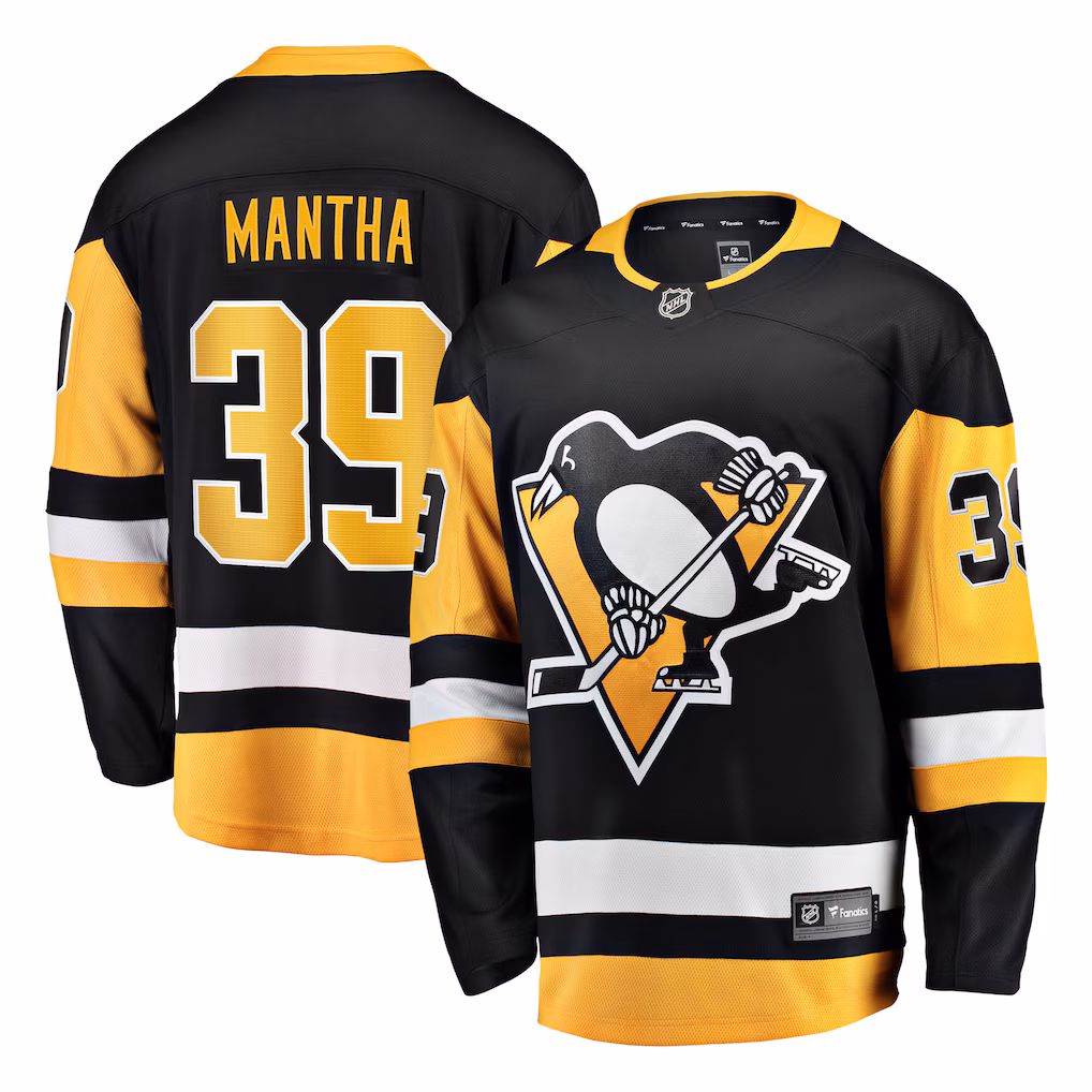 Men's Pittsburgh Penguins Anthony Mantha Fanatics Black Home Breakaway Jersey
