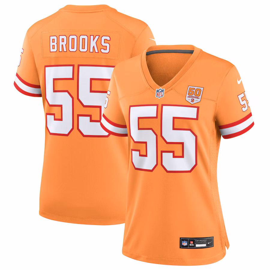 Women's Tampa Bay Buccaneers Derrick Brooks Nike Creamsicle 50th Season Game Jersey