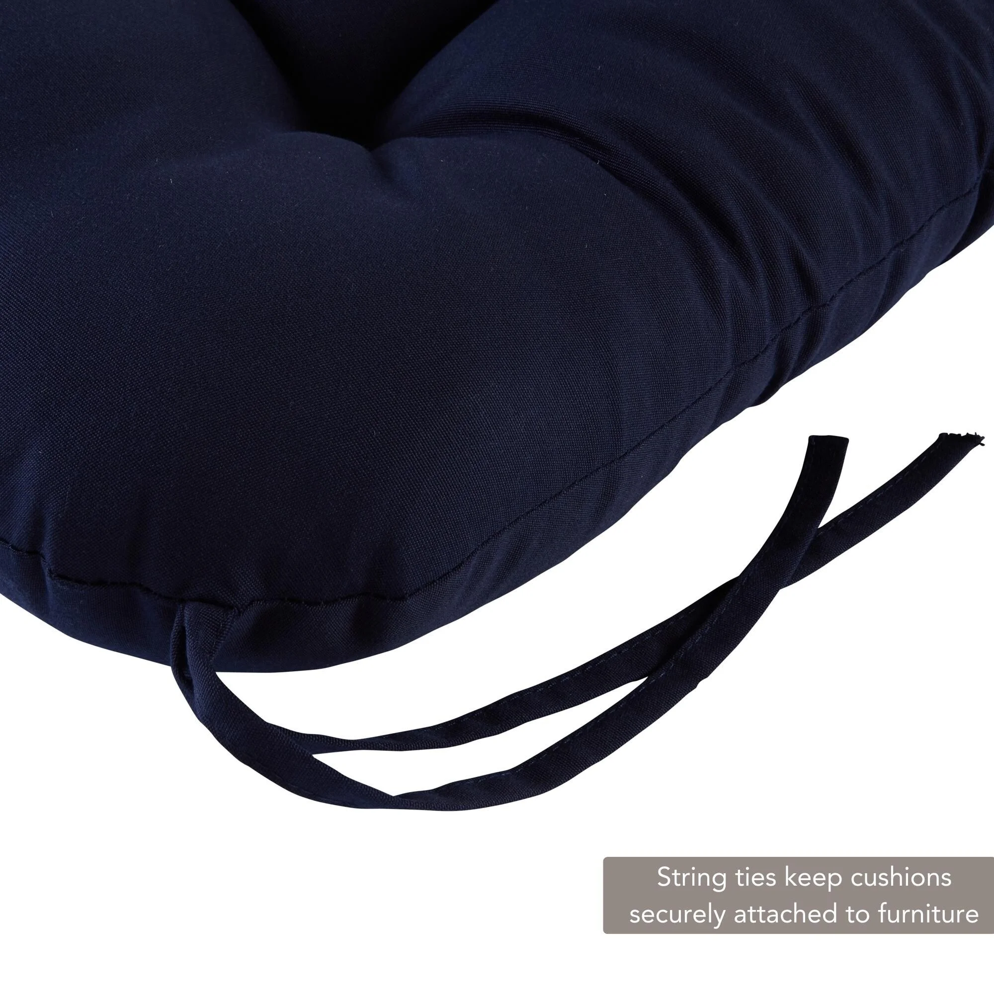 Sunbrella  Tufted 20-inch Outdoor Chair Cushion Navy - Curated Treasures Market