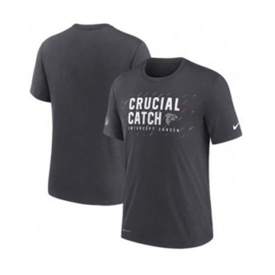 Men's Atlanta Falcons Charcoal 2021 Crucial Catch Performance T-Shirt