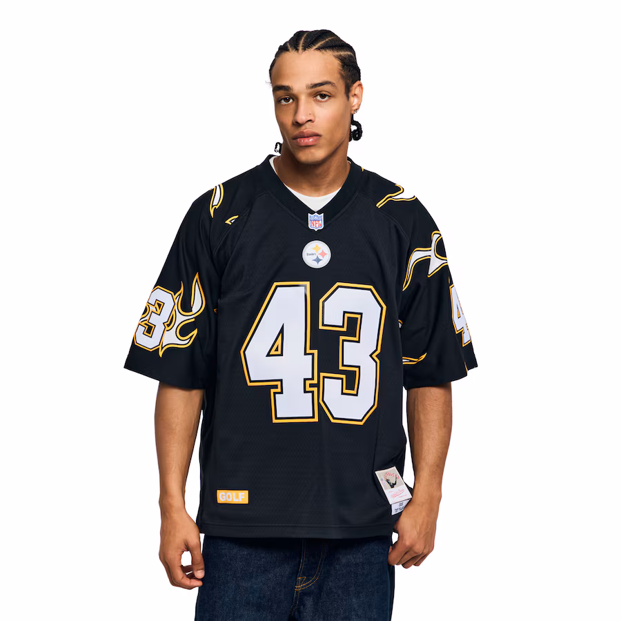 Unisex Pittsburgh Steelers Troy Polamalu Mitchell & Ness x Golf Wang Black 2005 Legacy Fashion Jersey