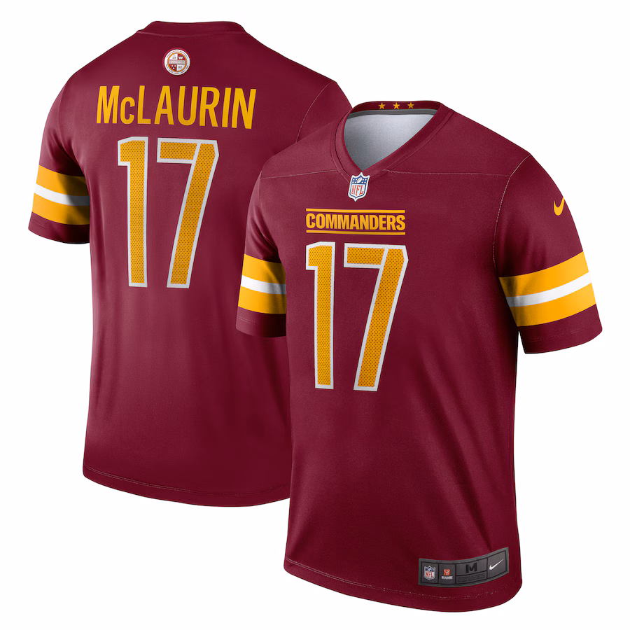 Men's Washington Commanders Terry McLaurin Nike Burgundy Legend Player Performance Top
