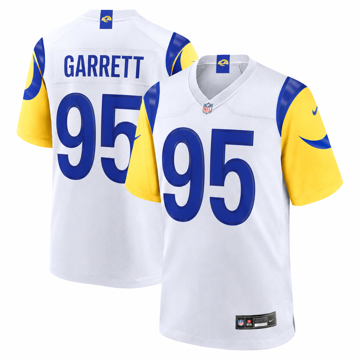 Youth Los Angeles Rams Nike White Custom Game Jersey