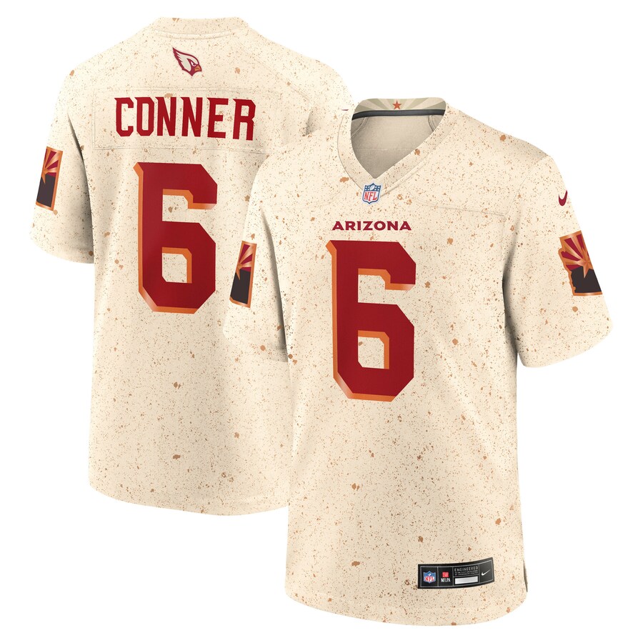 Men's Arizona Cardinals James Conner Nike Natural 2025 Rivalries Collection Game Jersey