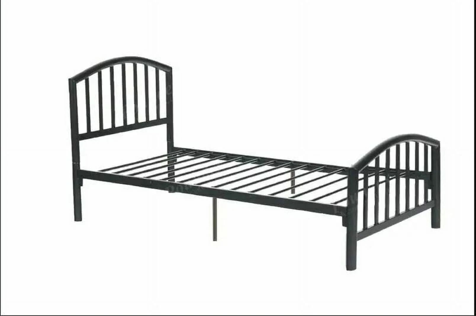 Poundex Platform Twin Size Metal Bed in Espresso Finish F9018T