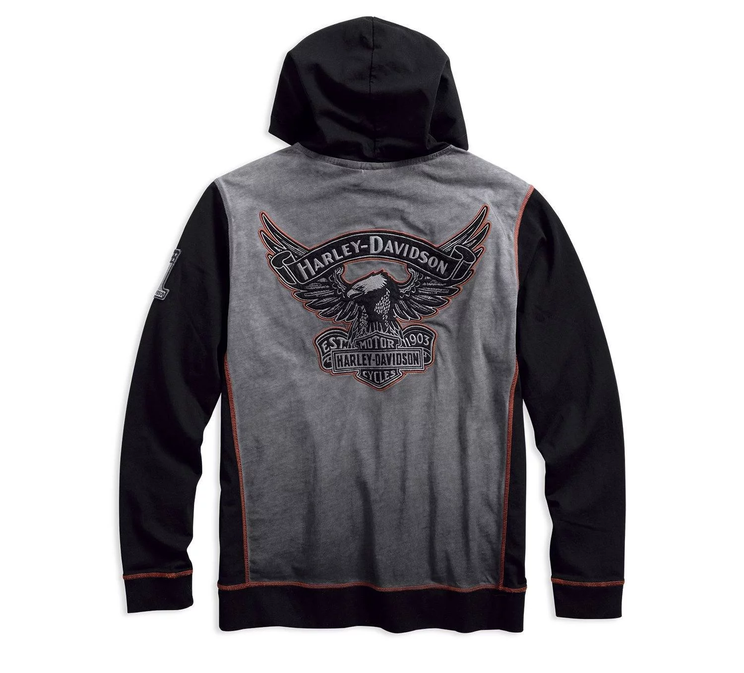 Harley-Davidson Official Men's Iron Block Pullover Hoodie - 99001-17VM - Curated Treasures Market