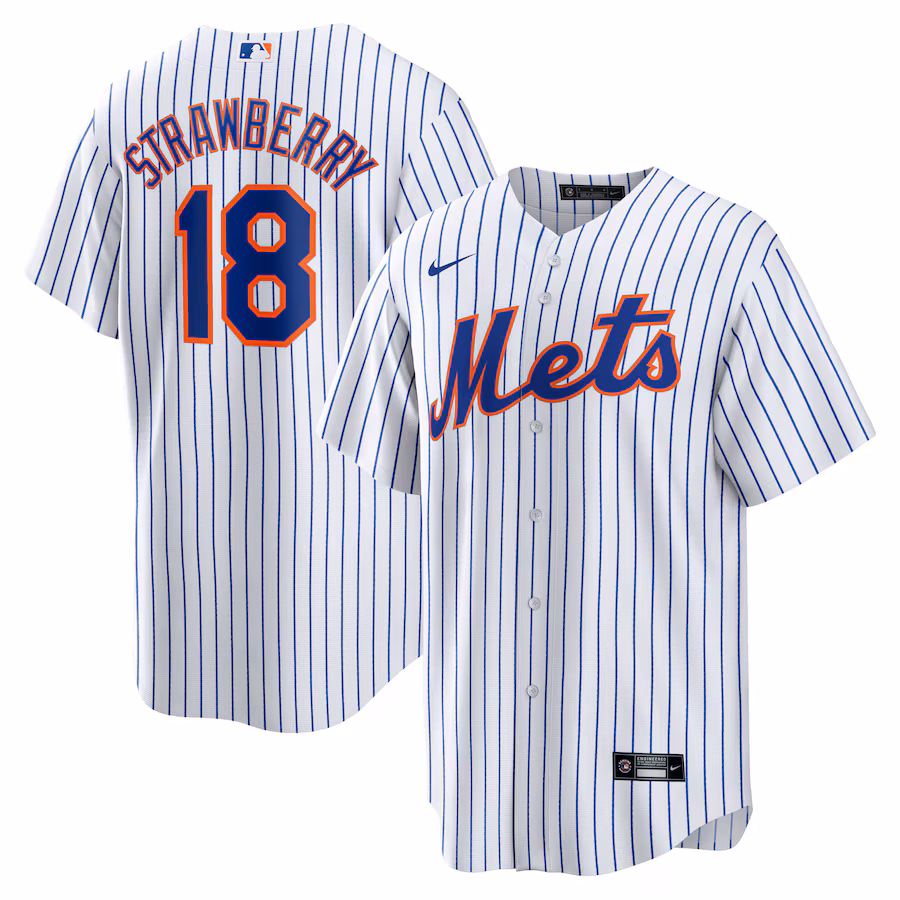 Men's New York Mets Darryl Strawberry Nike White Home Replica Retired Player Jersey