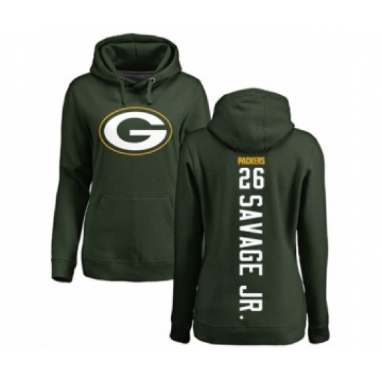Football Women's Green Bay Packers #26 Darnell Savage Jr. Green Backer Hoodie