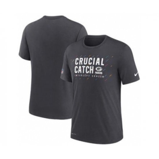 Men's Green Bay Packers Charcoal 2021 Crucial Catch Performance T-Shirt