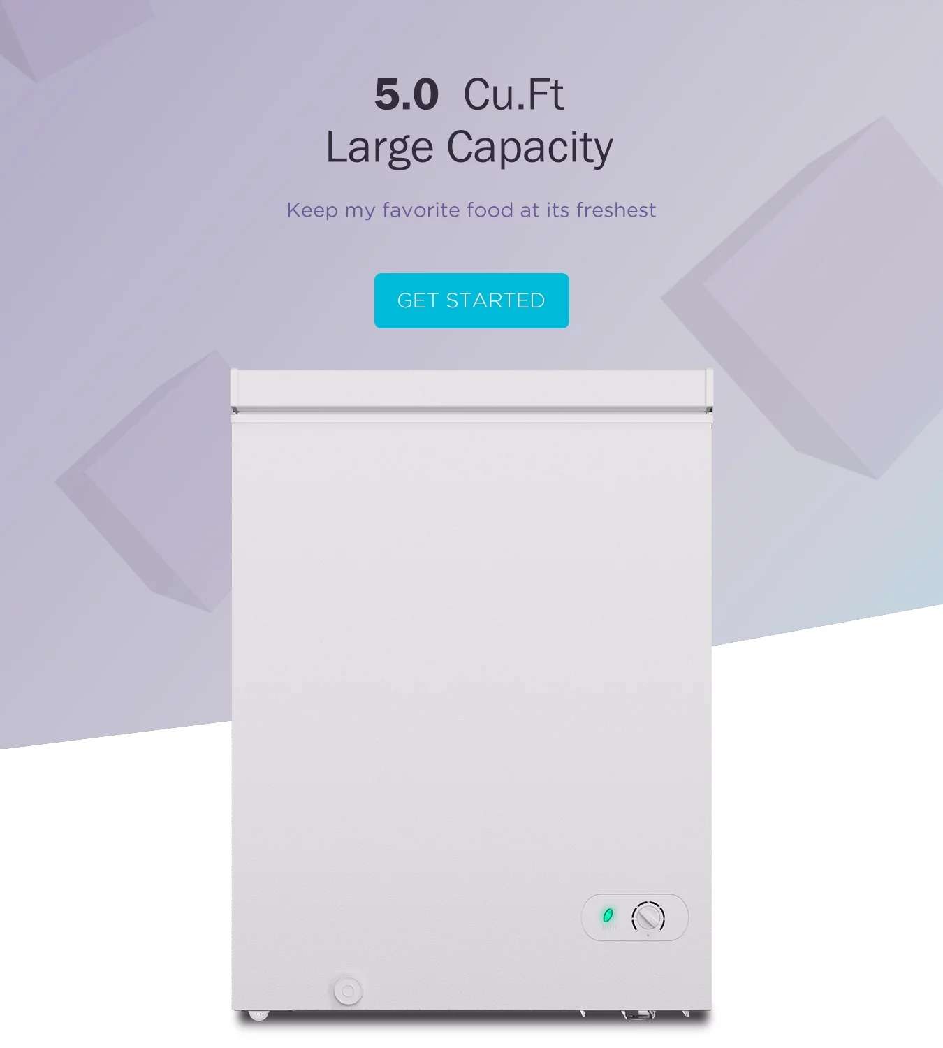 Northair Chest Freezer - 5.0 Cu Ft with 3 Removable Baskets - Reach In Freezer Chest - Quiet Compact Freezer - 7 Temperature