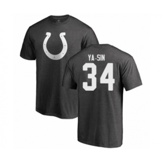 Football Indianapolis Colts #34 Rock Ya-Sin Ash One Color T-Shirt