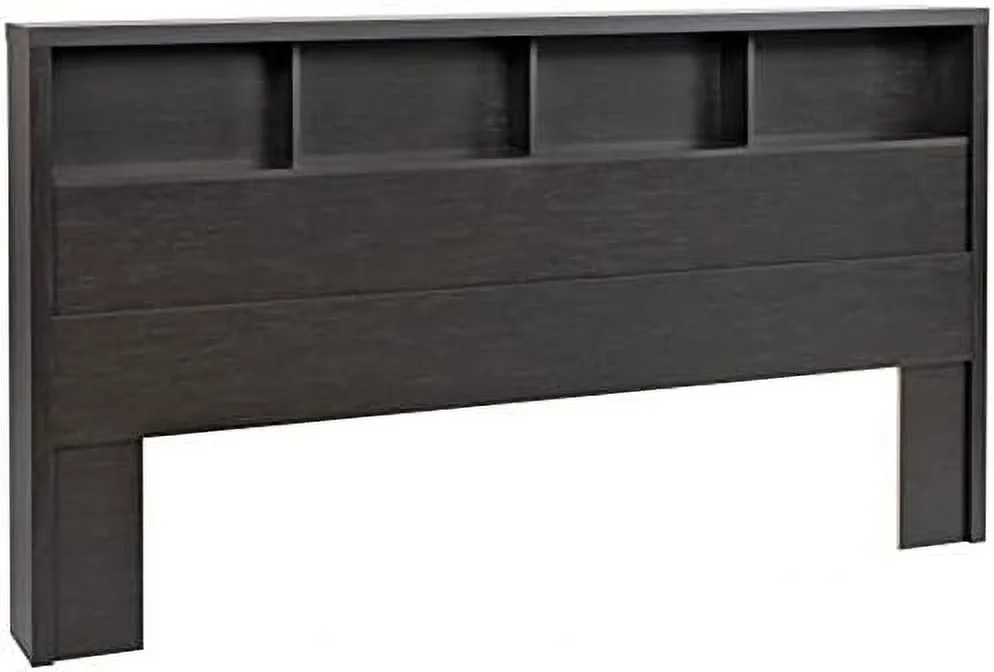 Contemporary Wood King Bookcase Headboard In Black