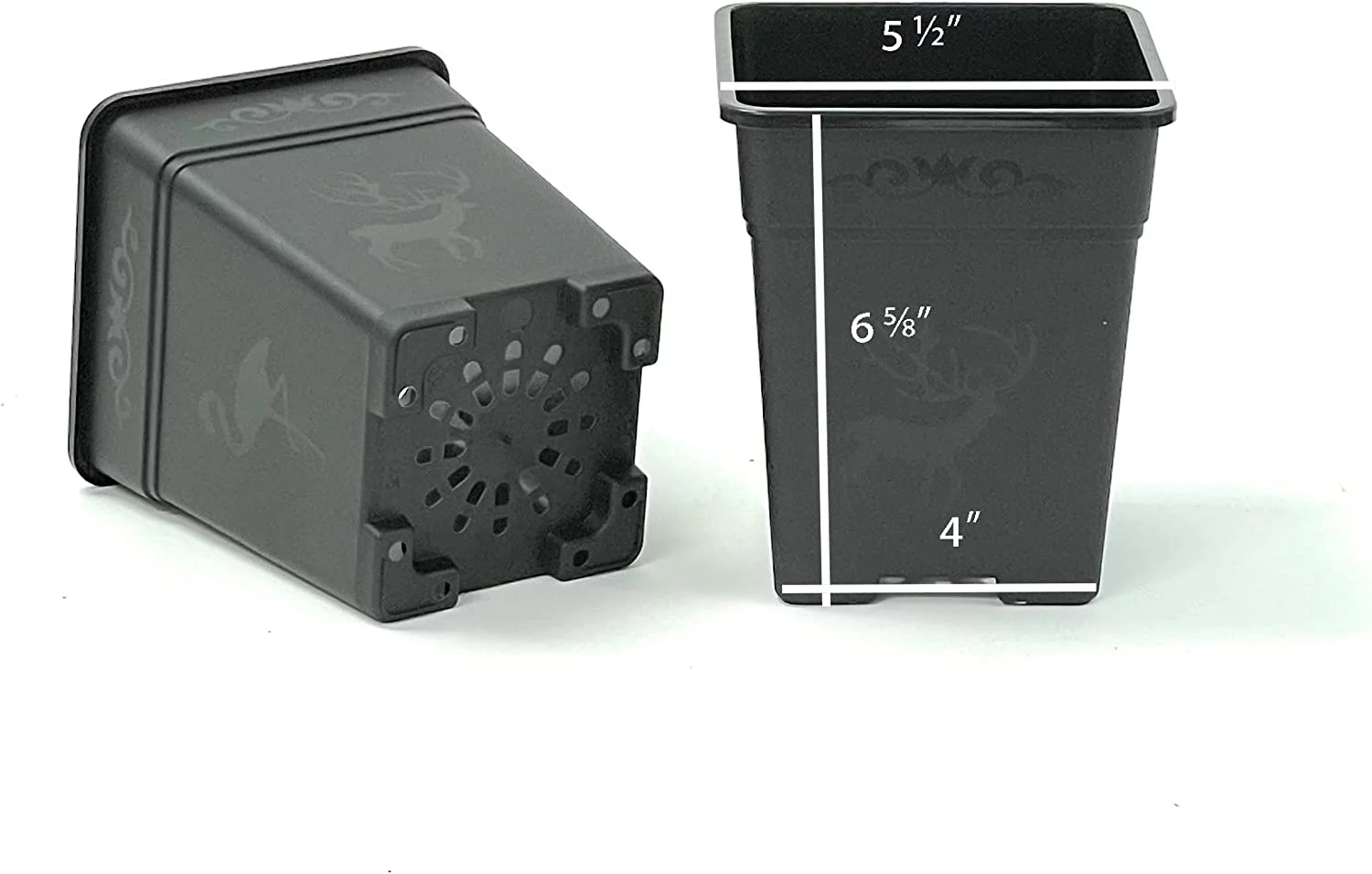 Cotta Planters 1 Gallon Square Nursery Pots 30-Pack 5.5 inch Bulk Plastic Planters Garden supplies - Curated Treasures Market