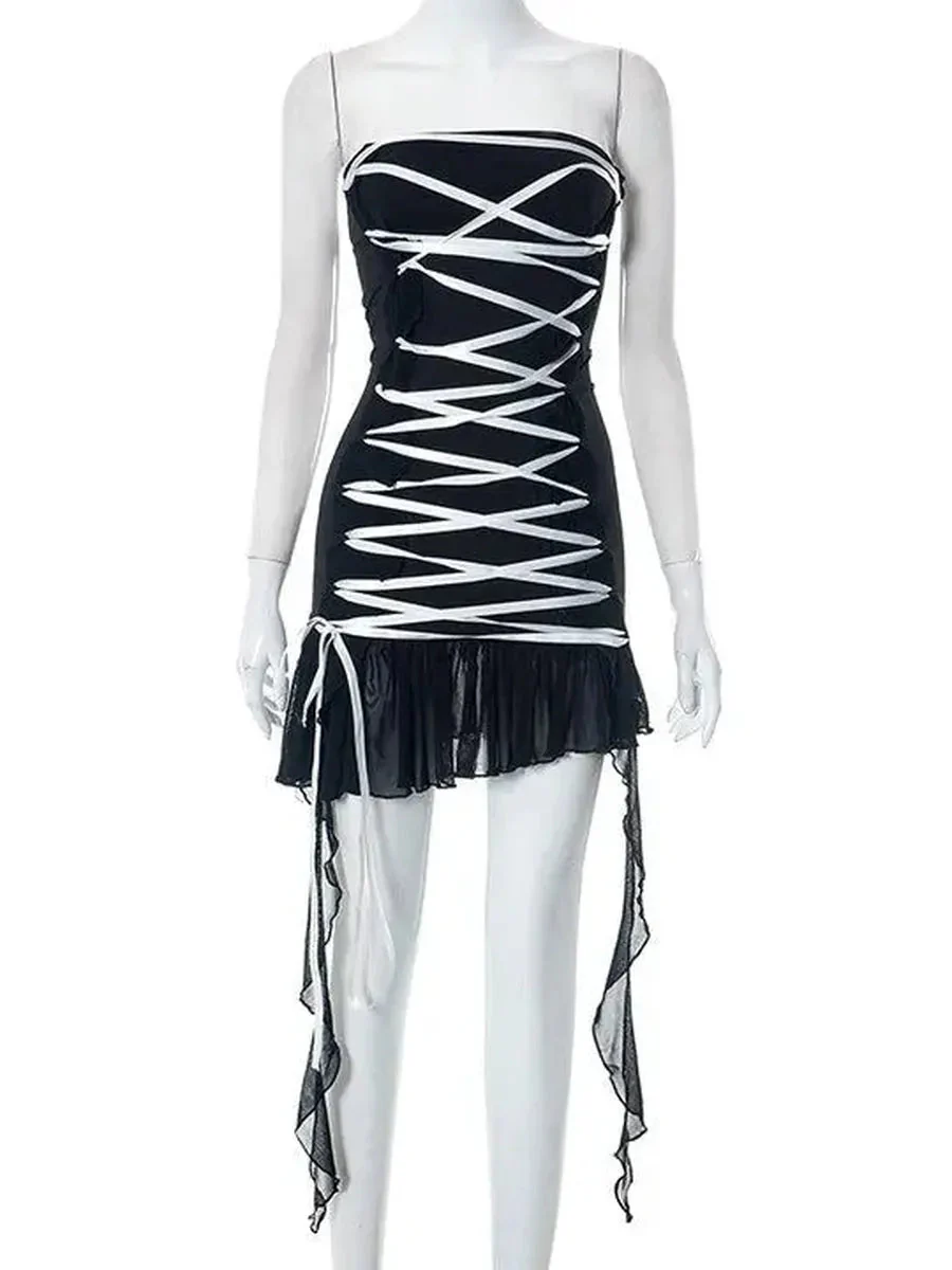 'Knite in Dress' Punk Ruffle Lace Dress