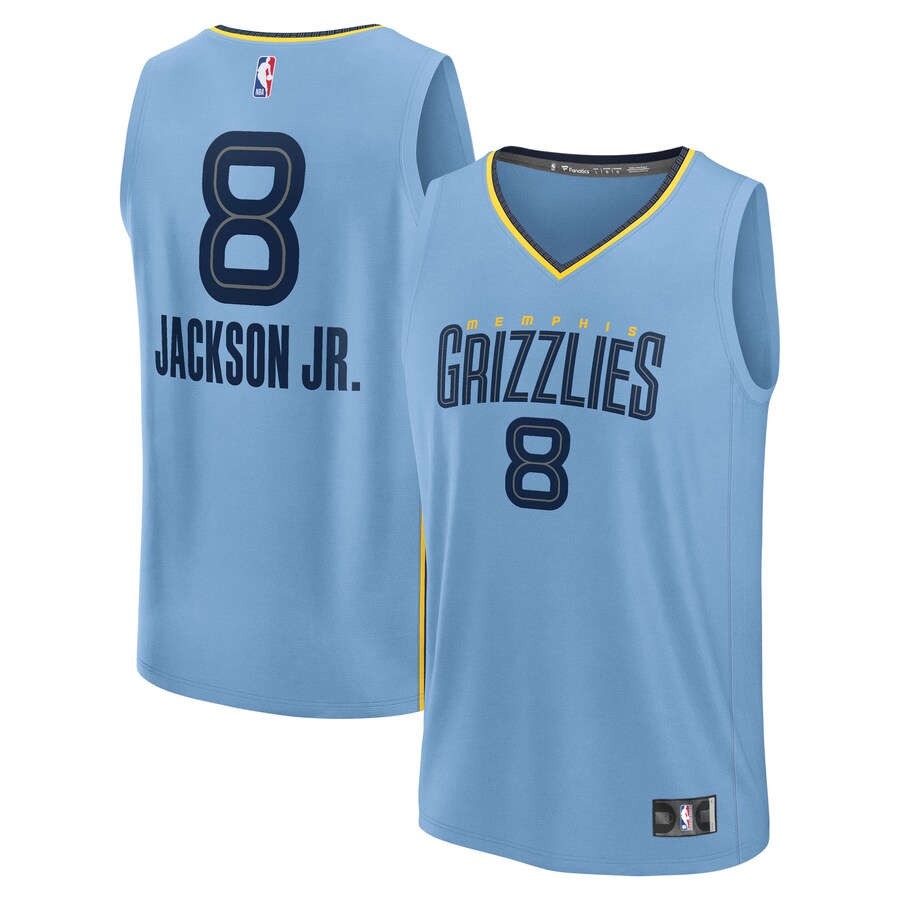 Youth Memphis Grizzlies Jaren Jackson Jr. Fanatics Light Blue Fast Break Replica Jersey - Statement Edition