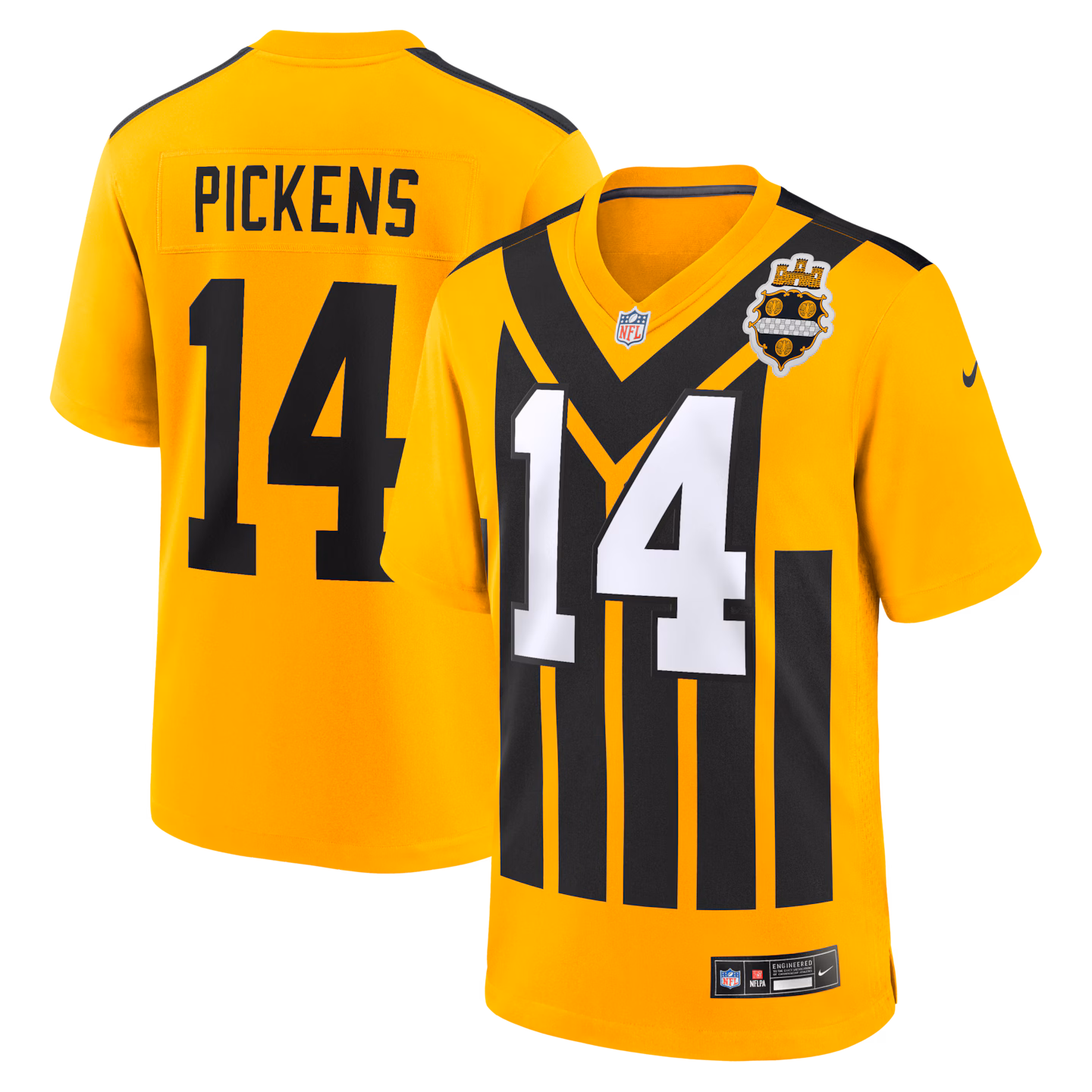 Men's Pittsburgh Steelers George Pickens Nike Gold Alternate Game Jersey