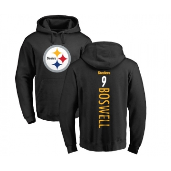 Football Pittsburgh Steelers #9 Chris Boswell Black Backer Pullover Hoodie