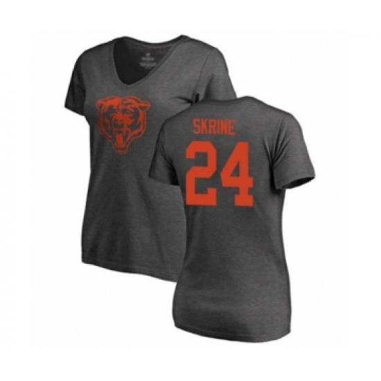 Football Women's Chicago Bears #24 Buster Skrine Ash One Color T-Shirt