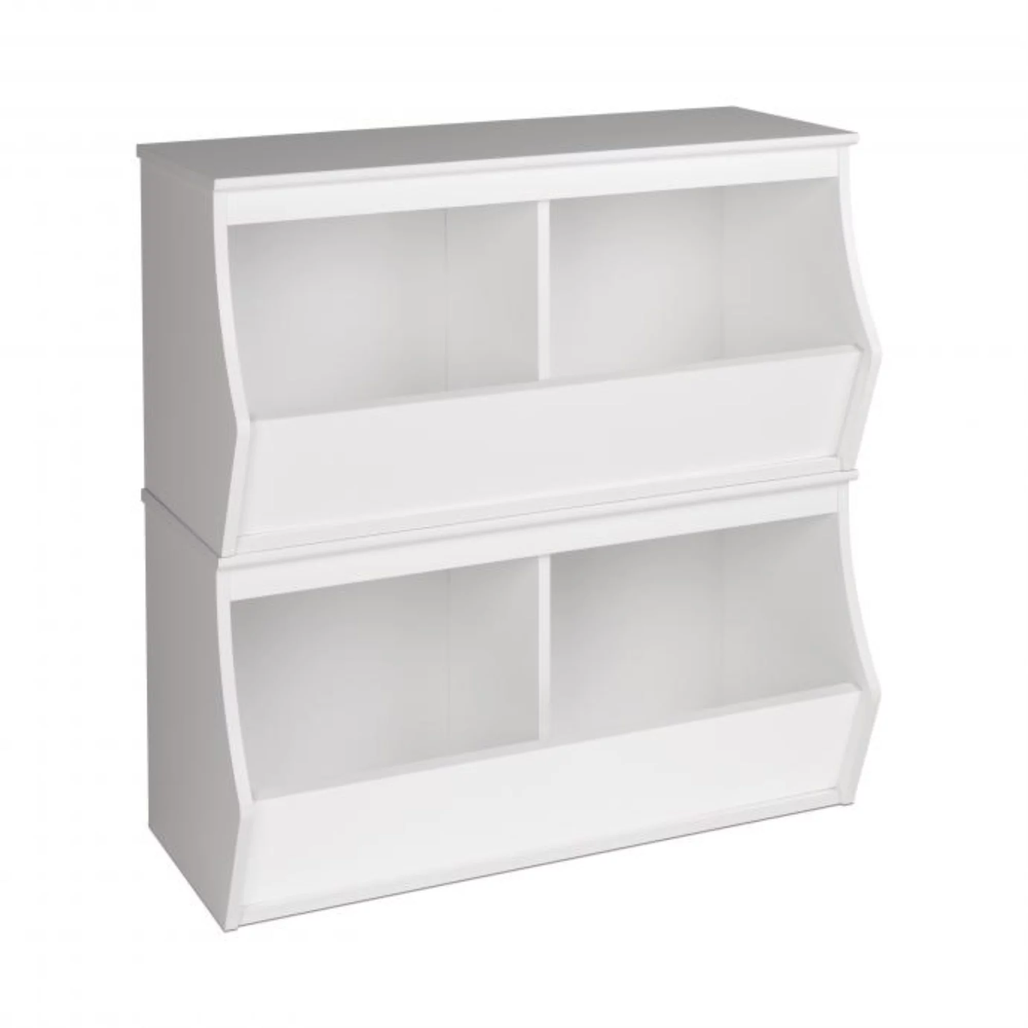 Prepac Monterey Stacked 4-Bin Storage Cubby in White - Curated Treasures Market