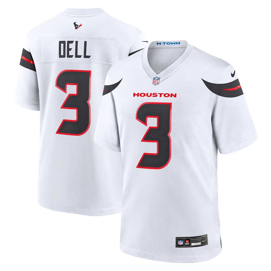 Men's Houston Texans Tank Dell Nike  White Game Jersey