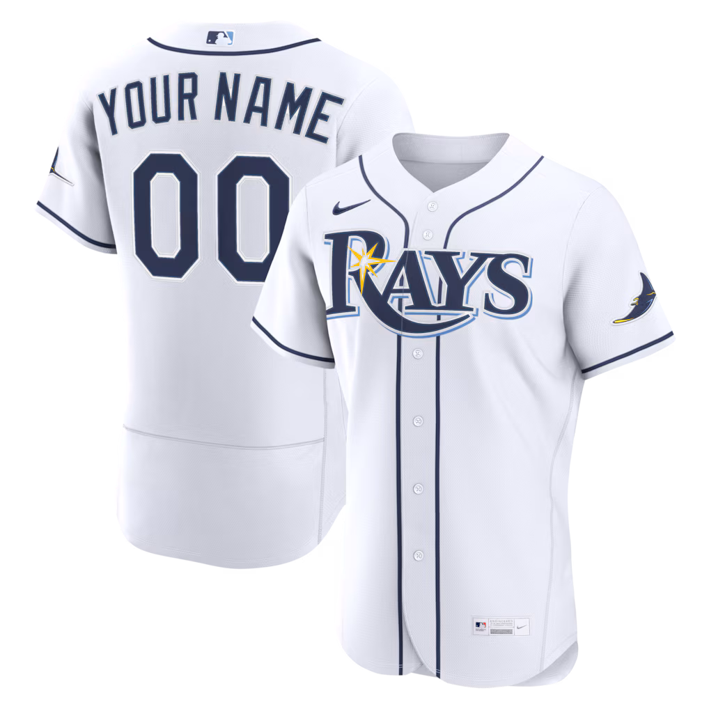 Men's Tampa Bay Rays Nike White Home Authentic Custom Jersey