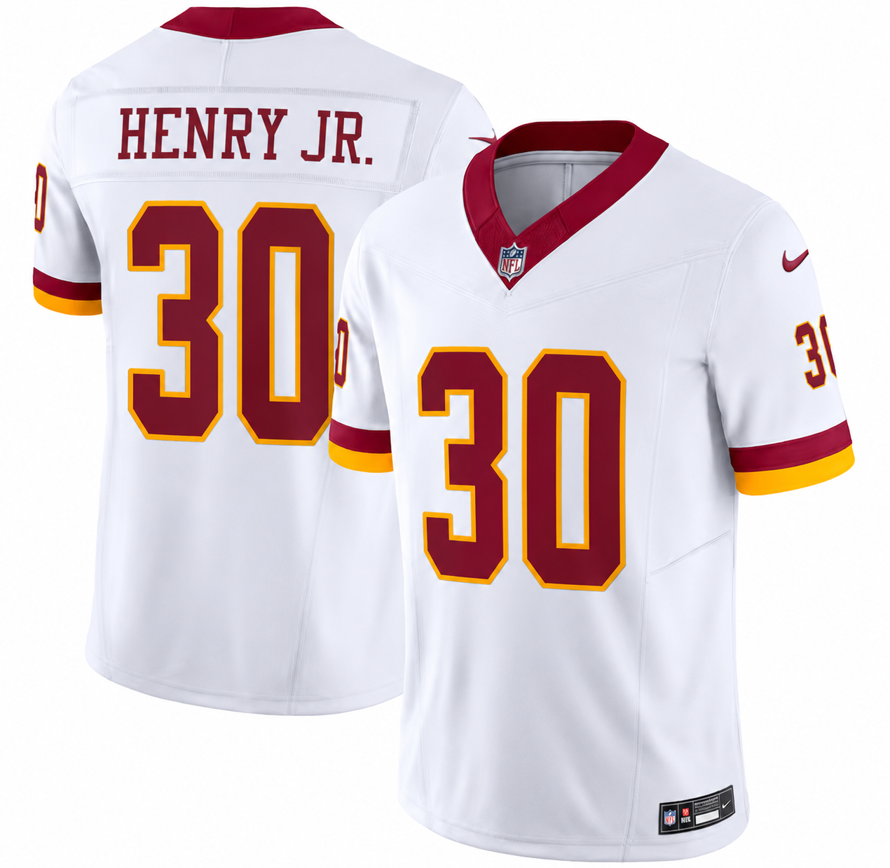 Men's Washington Commanders Robert Henry Jr.  Nike White Super Bowl Era Jersey