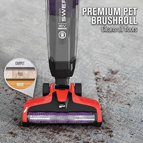 Dirt Devil Power Swerve Pet, Lightweight Cordless Stick Upright Vacuum Cleaner, for Carpet and Hard Floors, BD22052, Red