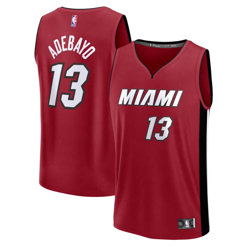 Men's Miami Heat Bam Adebayo Fanatics Red Fast Break Replica Player Jersey - Statement Edition