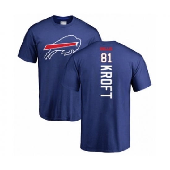 Football Buffalo Bills #81 Tyler Kroft Royal Blue Backer T-Shirt