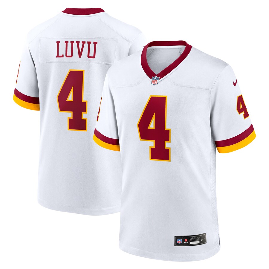 Men's Washington Commanders Frankie Luvu Nike White Game Super Bowl Era Jersey