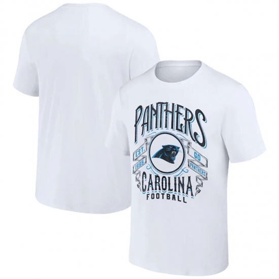 Men's Carolina Panthers White X Darius Rucker Collection Vintage Football T Shirt