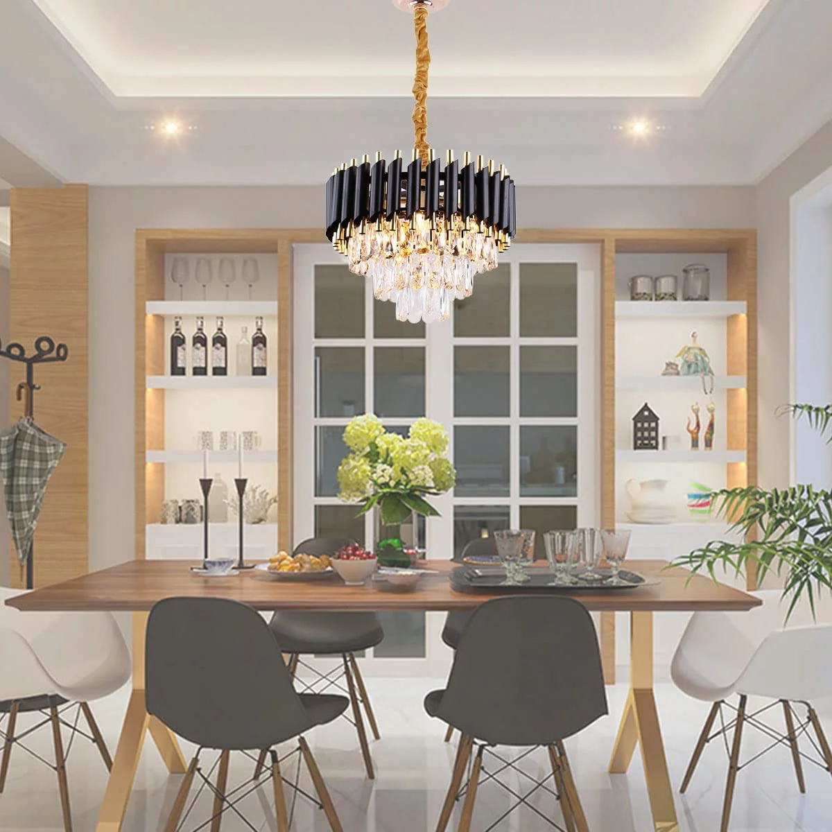 Diisunbihuo Modern Crystal Chandeliers 15.7