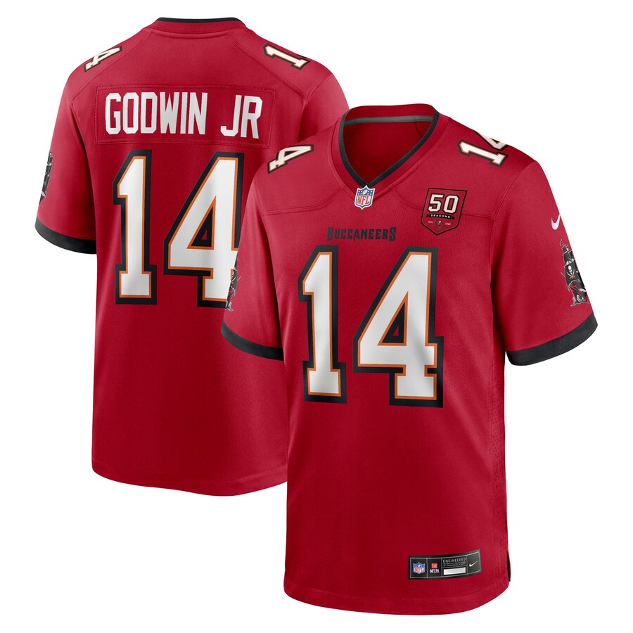Men's Tampa Bay Buccaneers Chris Godwin Jr. Nike Red 50th Season Team Game Jersey