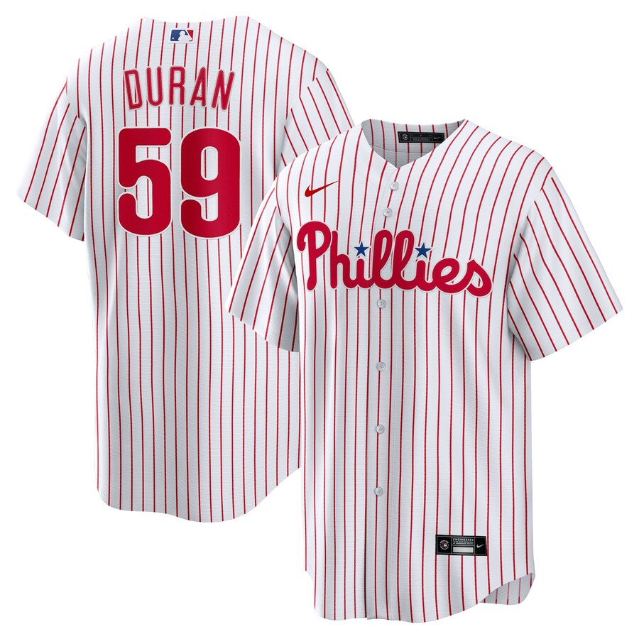 Youth Philadelphia Phillies Jhoan Duran Nike White Home Replica Jersey