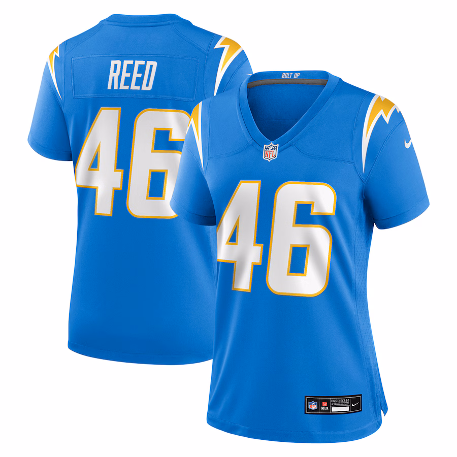Women's Los Angeles Chargers Nikko Reed Nike Powder Blue Team Game Jersey
