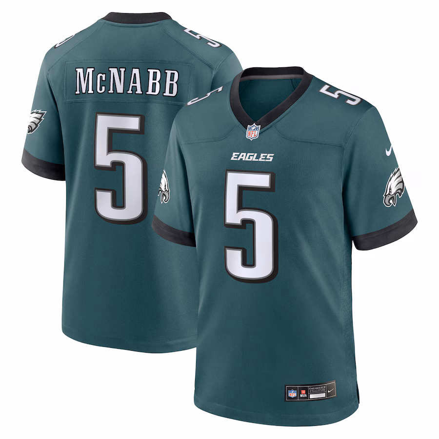 Men's Philadelphia Eagles Donovan McNabb Nike Midnight Green Team Retired Game Jersey