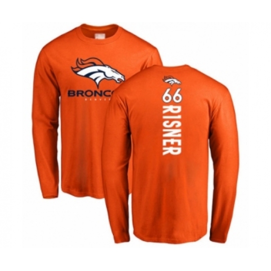 Football Denver Broncos #66 Dalton Risner Orange Backer Long Sleeve T-Shirt