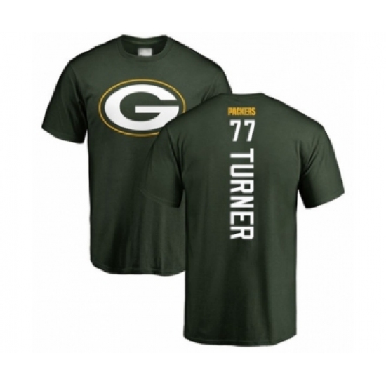 Football Green Bay Packers #77 Billy Turner Green Backer T-Shirt
