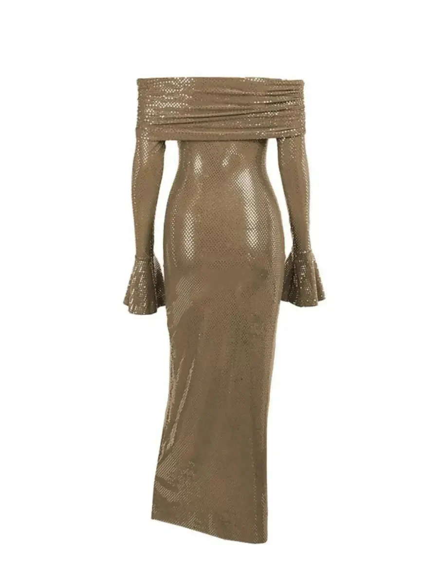 'Silver Flake' Shining Holiday Metallic Future Dress